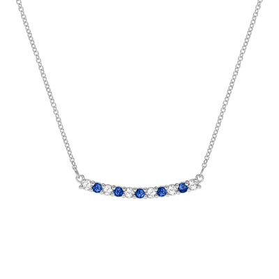 1.32TCW Round Cut Sapphire Moissanite September Birthstone Necklace