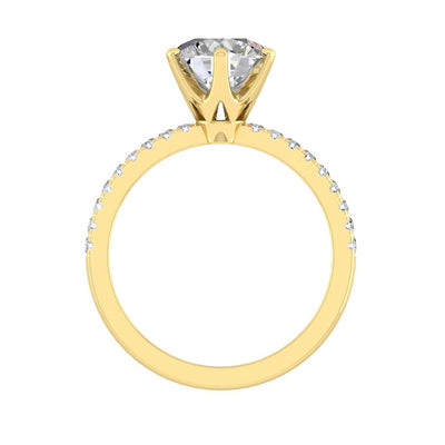 round-cut-solitaire-pave-moissanite-engagement-ring