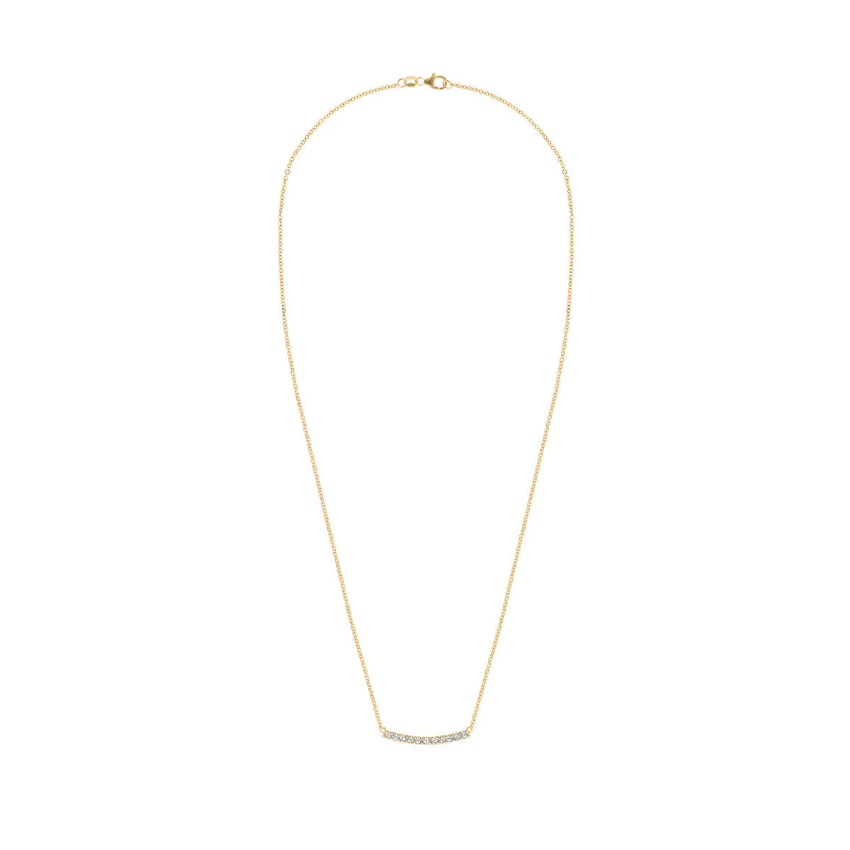 1.32TCW Round Cut Diamond Moissanite April Birthstone Necklace