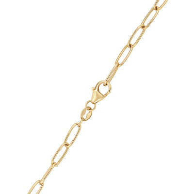 2.50 TCW Round Cut  Safety Pin Moissanite Necklace-January Birthstone