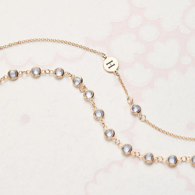 0.25 CT Round Cut Customized Moissanite March Birthstone Bracelet