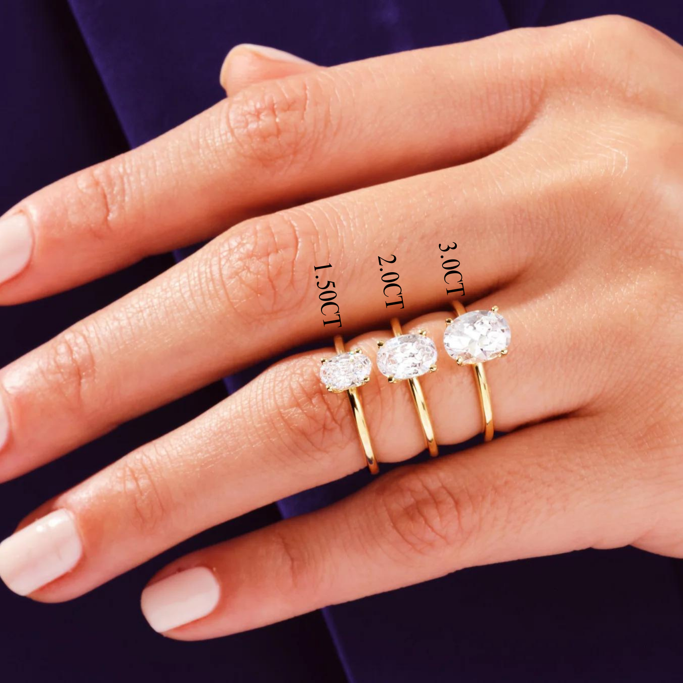 1.50CT Solitaire Oval Cut Diamond Moissanite Engagement Ring