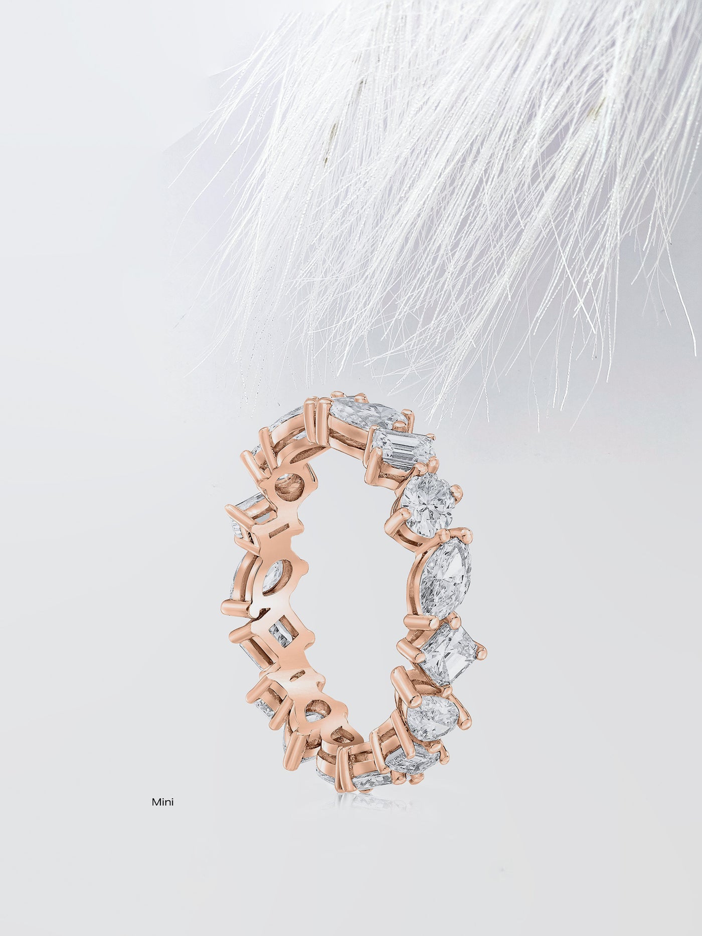 Mixed Shape Eternity Diamond Wedding Band For Women