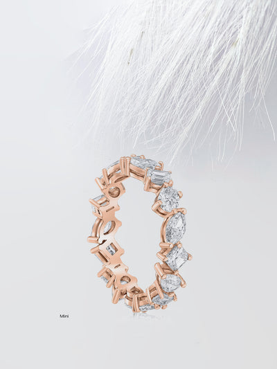 Mixed Shape Eternity Diamond Wedding Band For Women