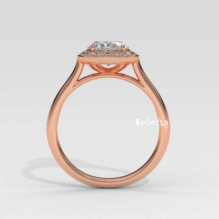 ROSE GOLD OVAL DIAMOND RING