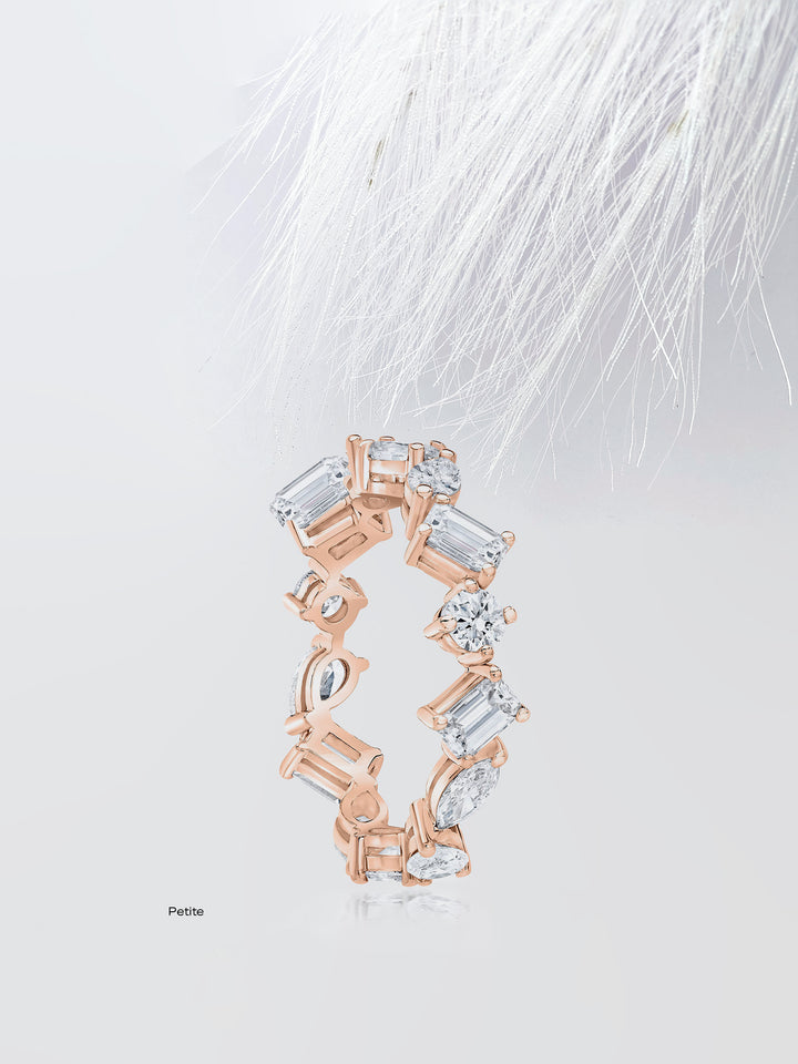 Mixed Shape Eternity Diamond Wedding Band For Women