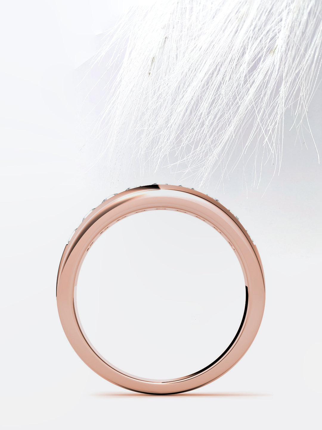 Round Cut Channel Setting Moissanite Men's Diamond Wedding Band