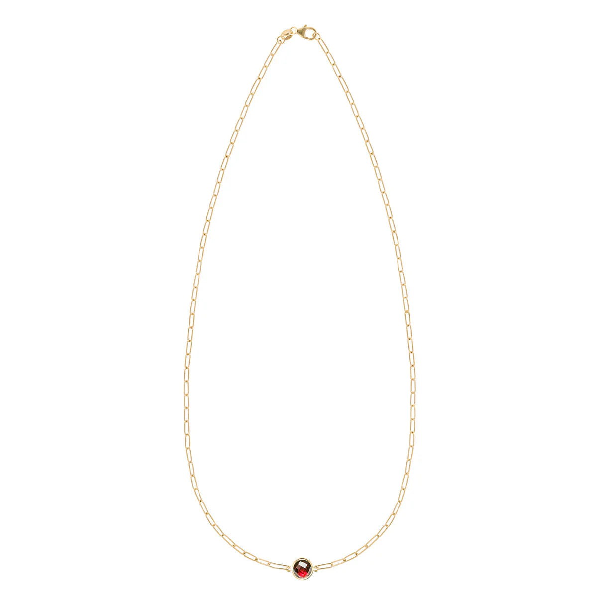 0.40 TCW Round Cut  Solitaire Moissanite Necklace-January Birthstone