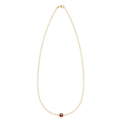 0.40 TCW Round Cut  Solitaire Moissanite Necklace-January Birthstone