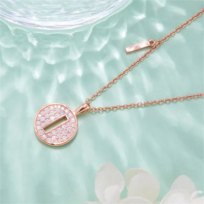 " I " Letter Moissanite Diamond Necklace for Women