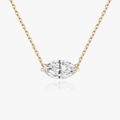 0.25 CT-1.0 CT Marquise Solitaire F/VS Lab Grown Diamond Necklace