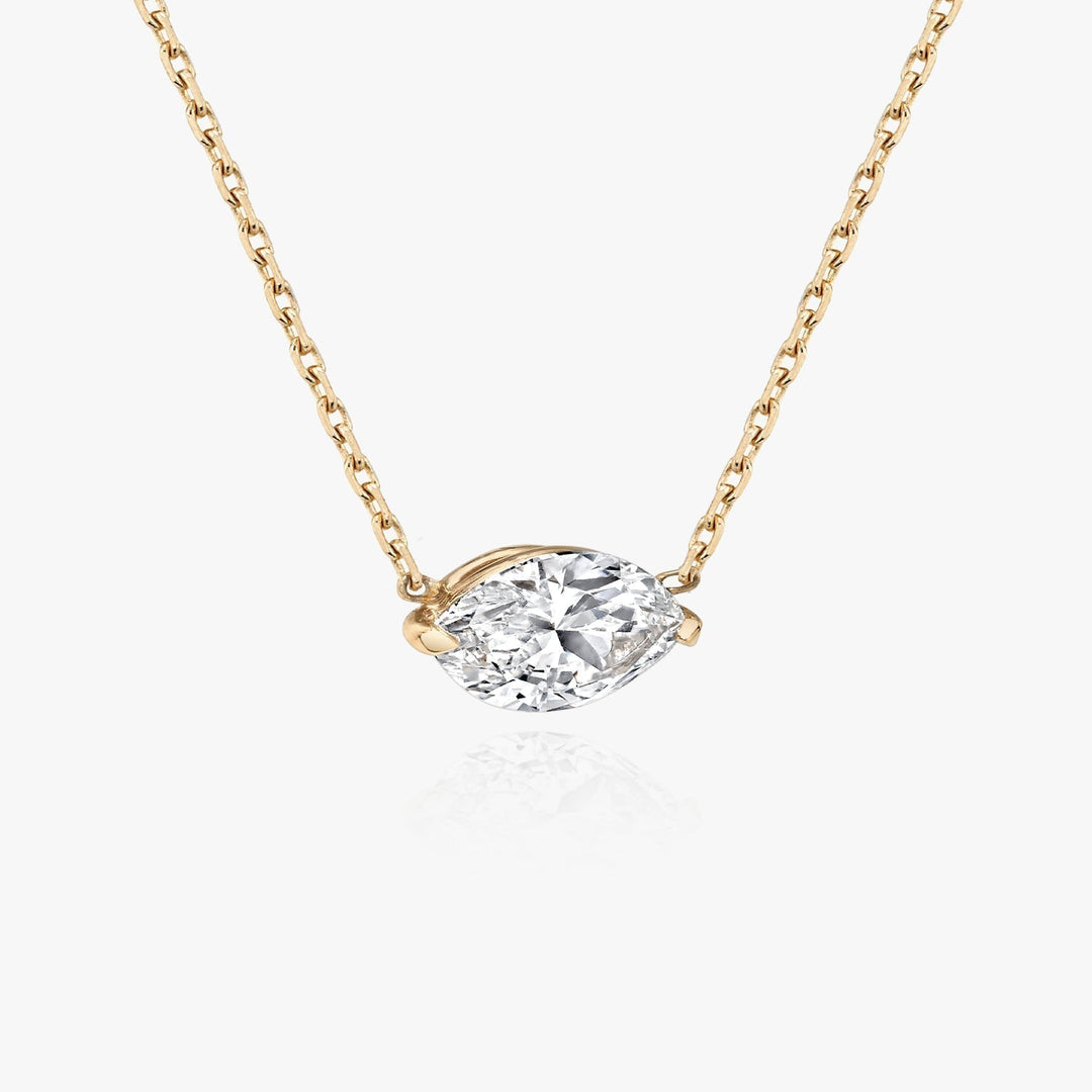 0.25 CT-1.0 CT Marquise Solitaire F/VS Lab Grown Diamond Necklace