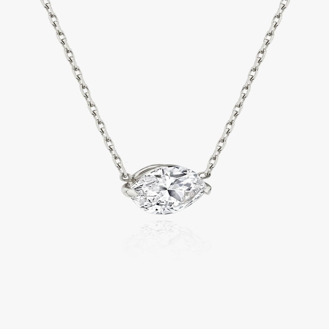 0.25 CT-1.0 CT Marquise Solitaire F/VS Lab Grown Diamond Necklace