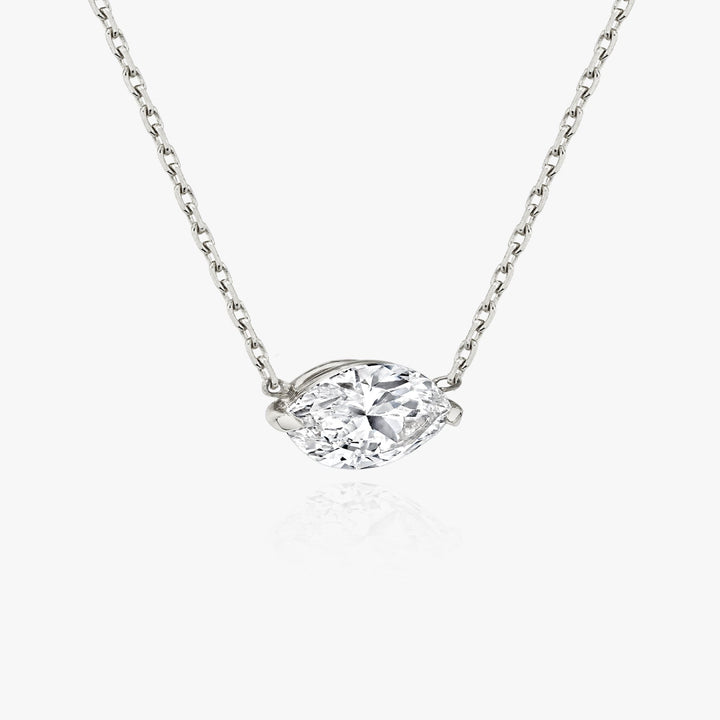 0.25 CT-1.0 CT Marquise Solitaire F/VS Lab Grown Diamond Necklace
