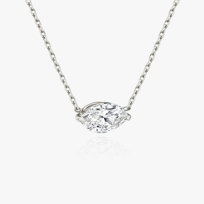 0.25 CT-1.0 CT Marquise Solitaire F/VS Lab Grown Diamond Necklace