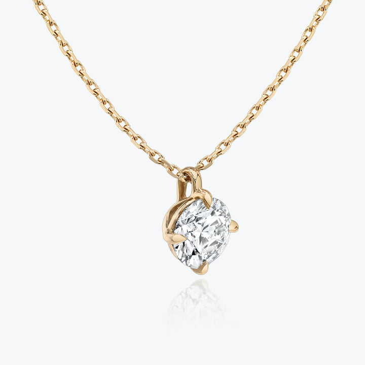 0.25 CT-1.0 CT Round Solitaire F/VS Lab Grown Diamond Necklace