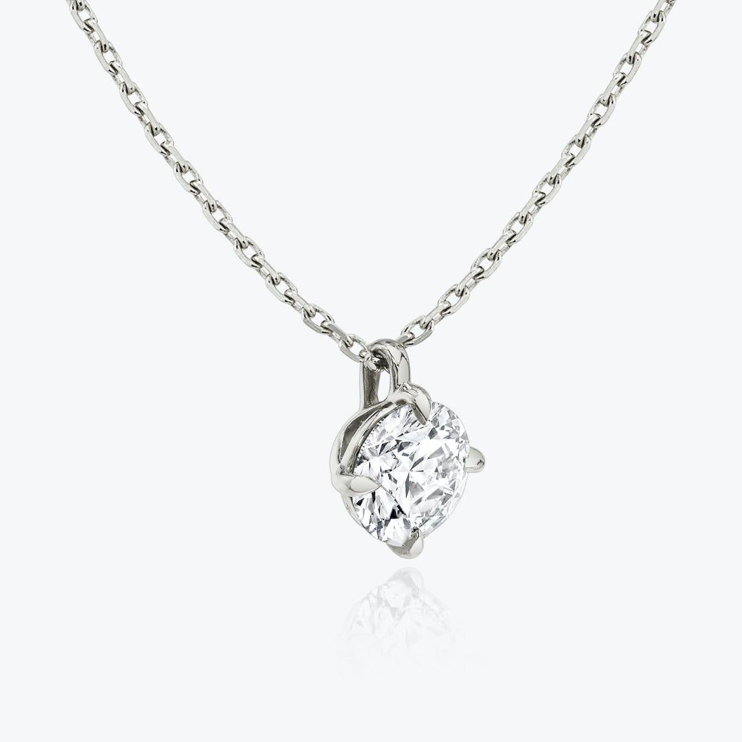 0.25 CT-1.0 CT Round Solitaire F/VS Lab Grown Diamond Necklace
