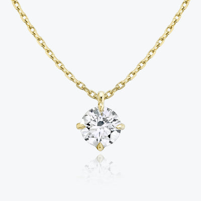 0.25 CT-1.0 CT Round Solitaire F/VS Lab Grown Diamond Necklace