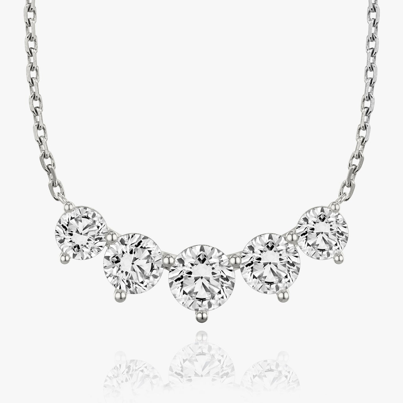 3.50 TCW Round F/VS Lab Grown Diamond Necklace