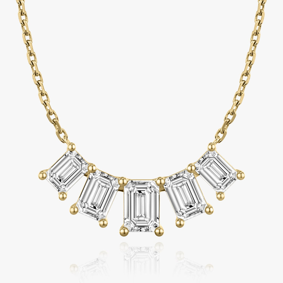 3.50 CT Emerald F/VS Lab Grown Diamond Necklace