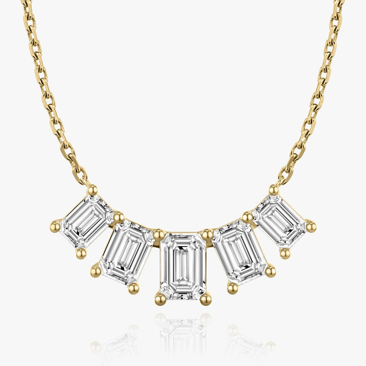 3.50 CT Emerald F/VS Lab Grown Diamond Necklace