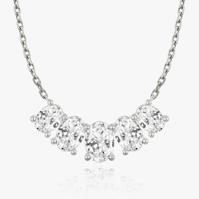 3.50 TCW Oval F/VS Lab Grown Diamond Necklace