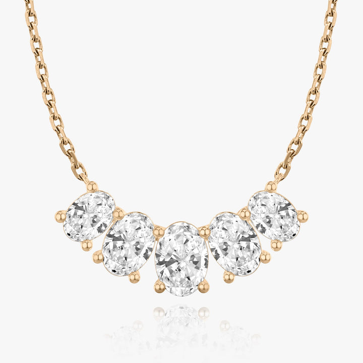 3.50 TCW Oval F/VS Lab Grown Diamond Necklace