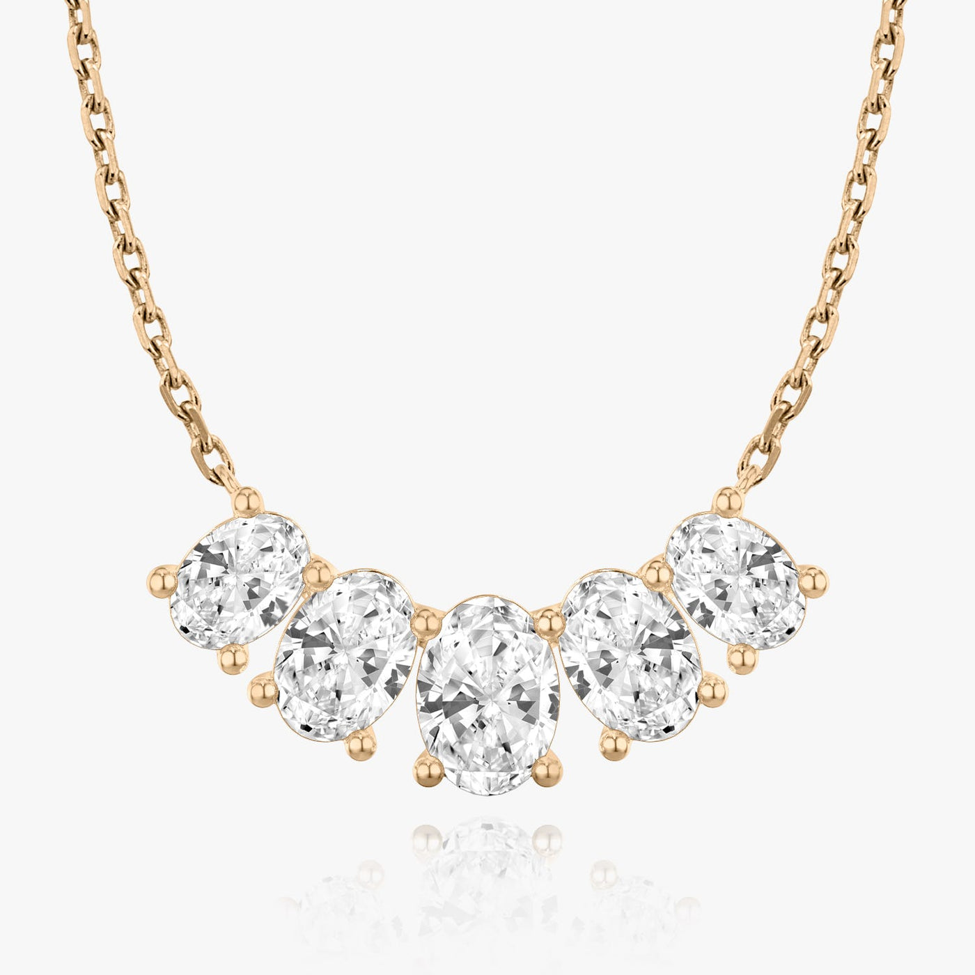 3.50 TCW Oval F/VS Lab Grown Diamond Necklace