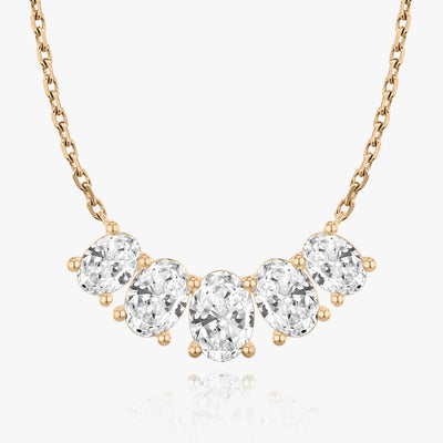 3.50 TCW Oval F/VS Lab Grown Diamond Necklace