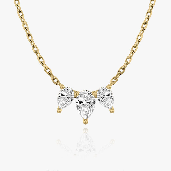 1.0 TCW Pear F/VS Lab Grown Diamond Necklace