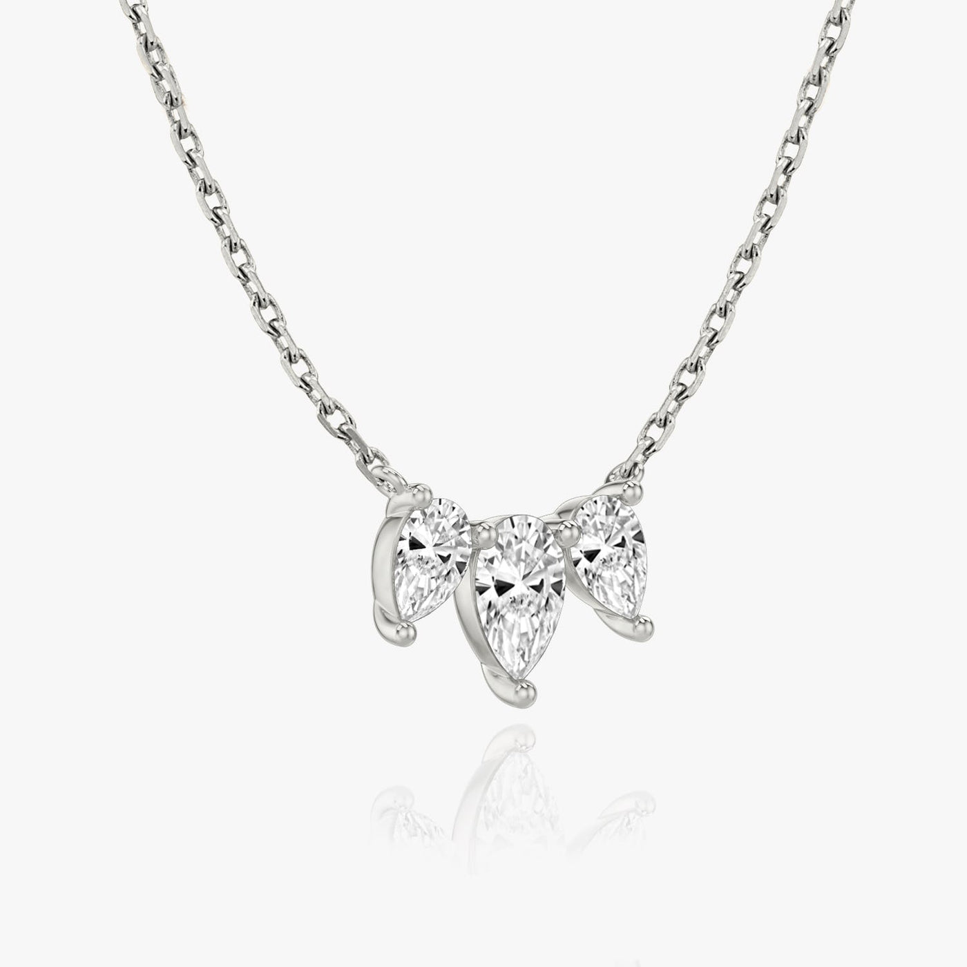 1.0 TCW Pear F/VS Lab Grown Diamond Necklace