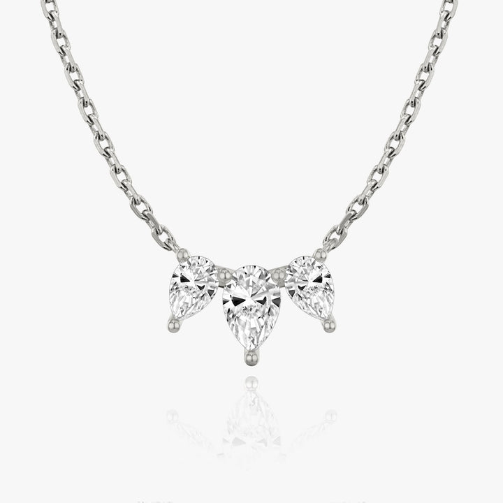 1.0 TCW Pear F/VS Lab Grown Diamond Necklace