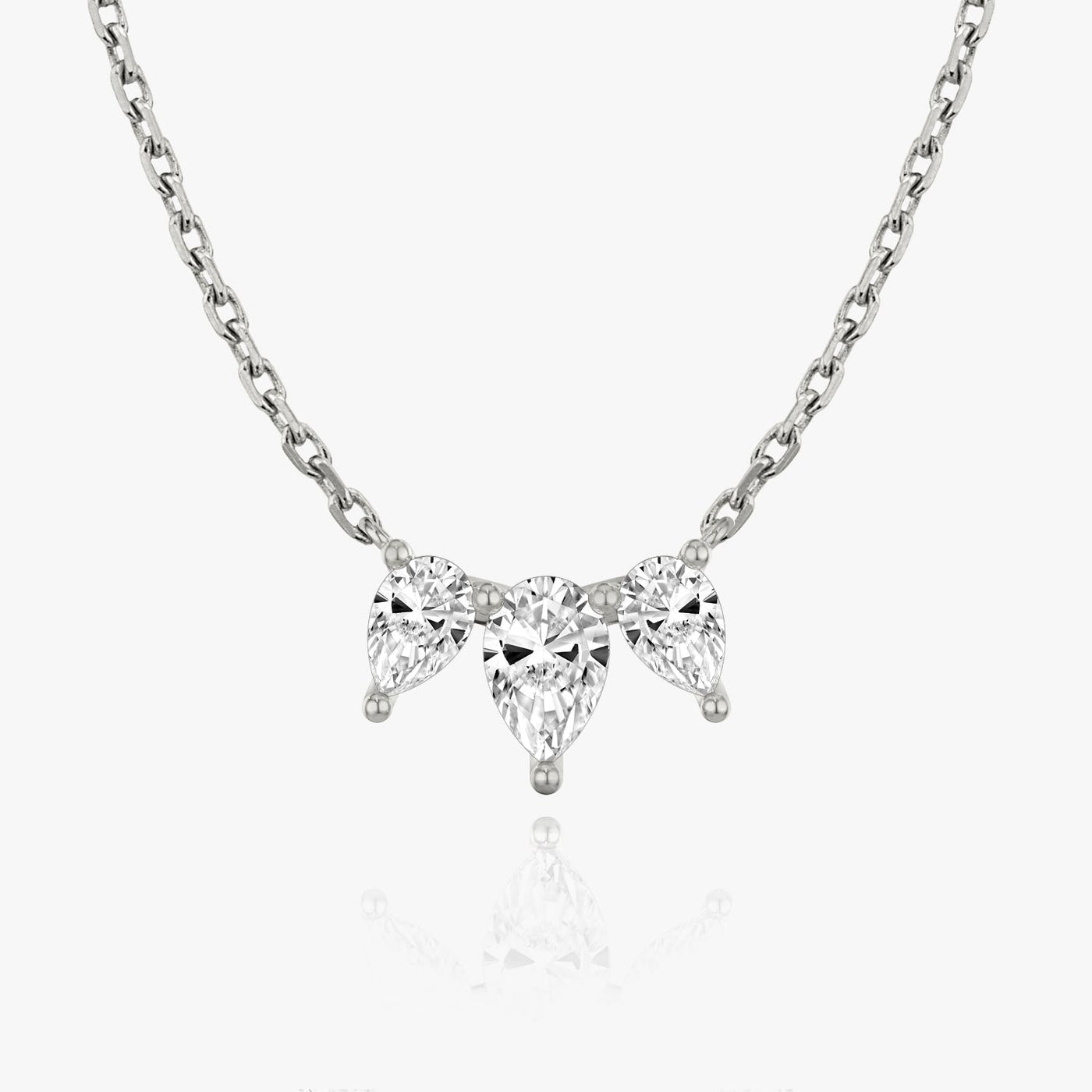 1.0 TCW Pear F/VS Lab Grown Diamond Necklace