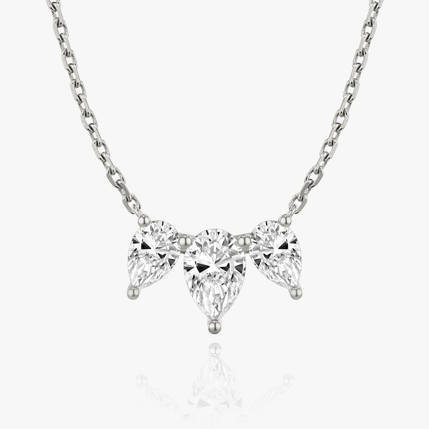 2.0 TCW Pear F/VS Lab Grown Diamond Necklace