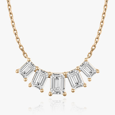 3.50 CT Emerald F/VS Lab Grown Diamond Necklace