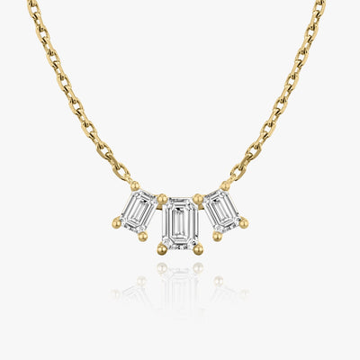 1.0 TCW Emerald F/VS Lab Grown Diamond Necklace