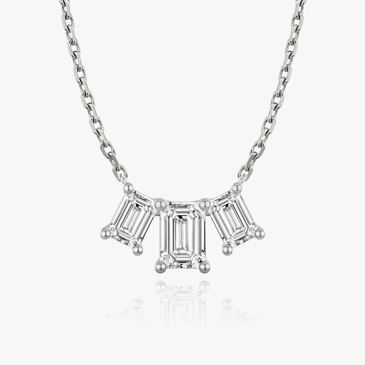 2.0 TCW Emerald F/VS Lab Grown Diamond Necklace