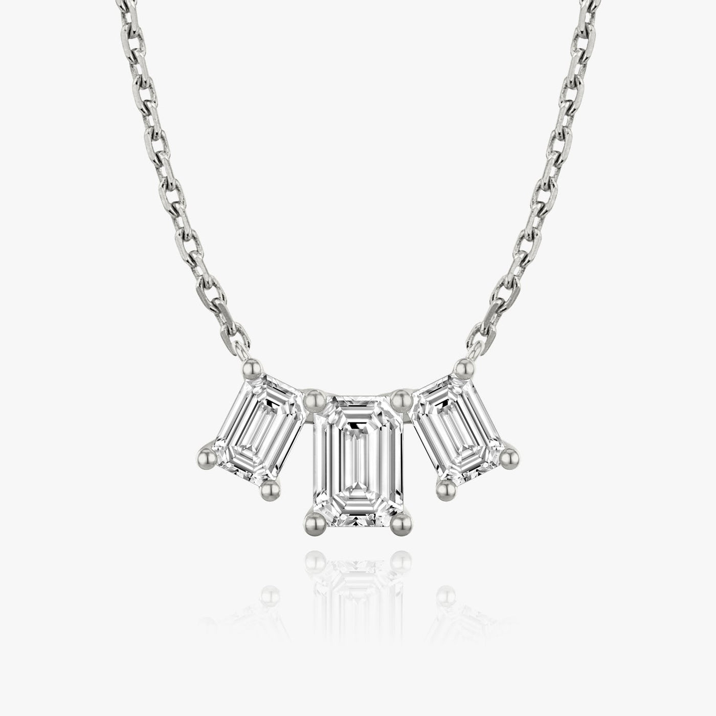 2.0 TCW Emerald F/VS Lab Grown Diamond Necklace