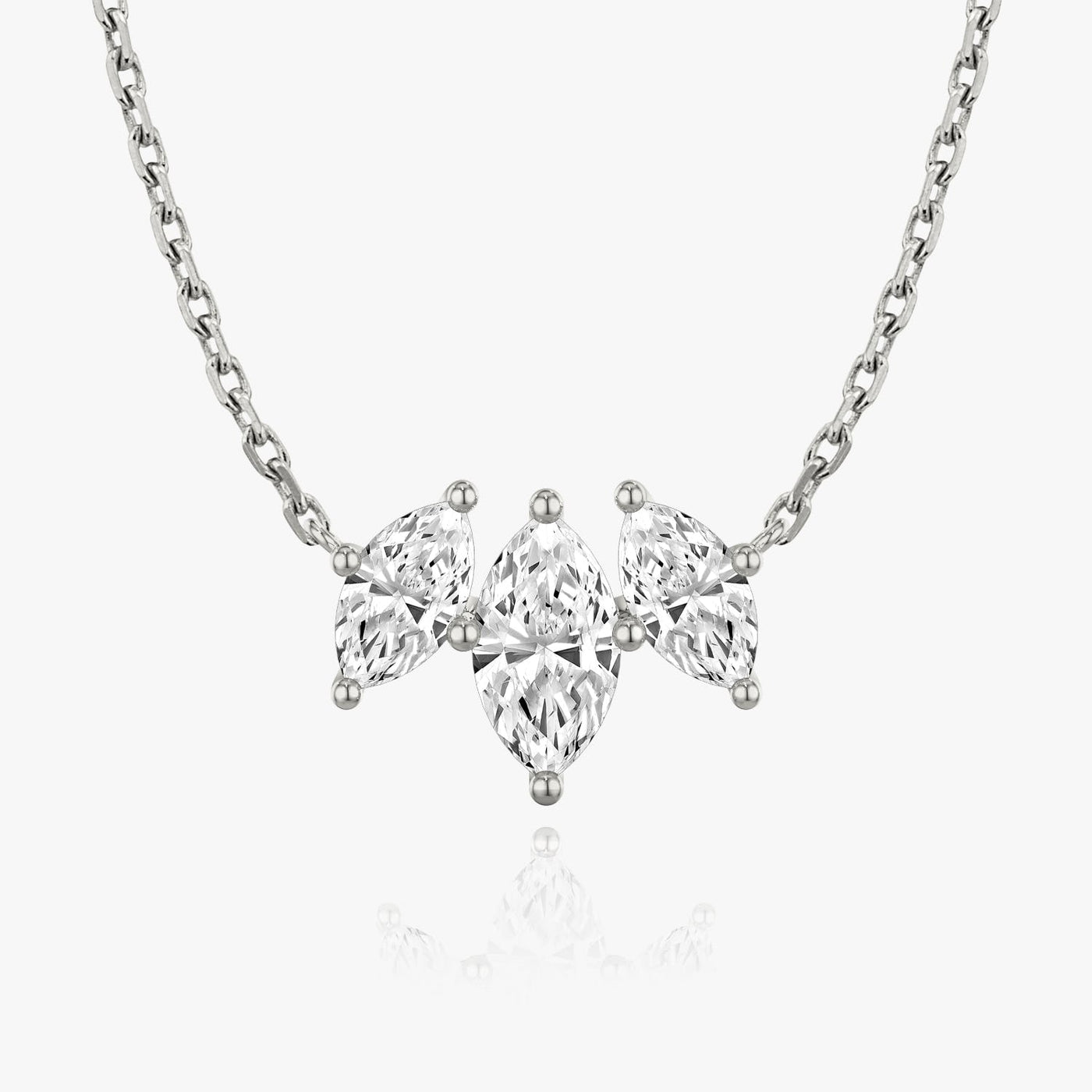 2.0 TCW Marquise F/VS Lab Grown Diamond Necklace