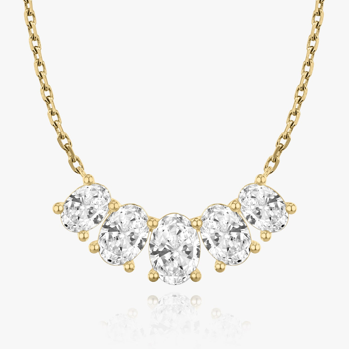 3.50 TCW Oval F/VS Lab Grown Diamond Necklace
