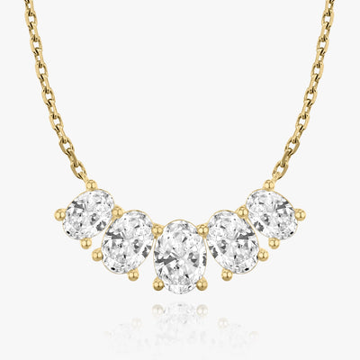 3.50 TCW Oval F/VS Lab Grown Diamond Necklace