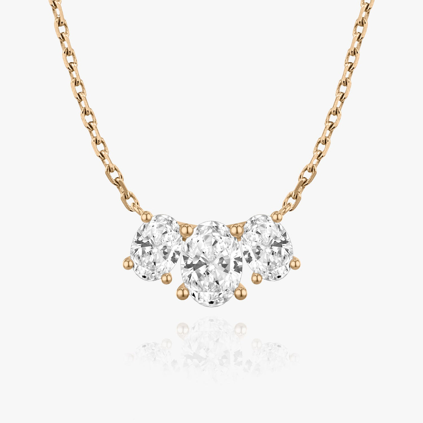2.0 TCW Oval F/VS Lab Grown Diamond Necklace