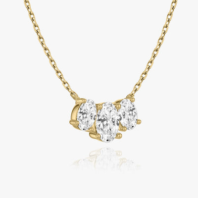 2.0 TCW Oval F/VS Lab Grown Diamond Necklace