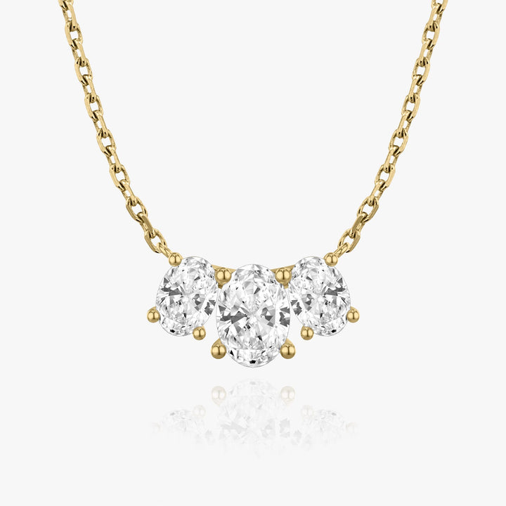2.0 TCW Oval F/VS Lab Grown Diamond Necklace