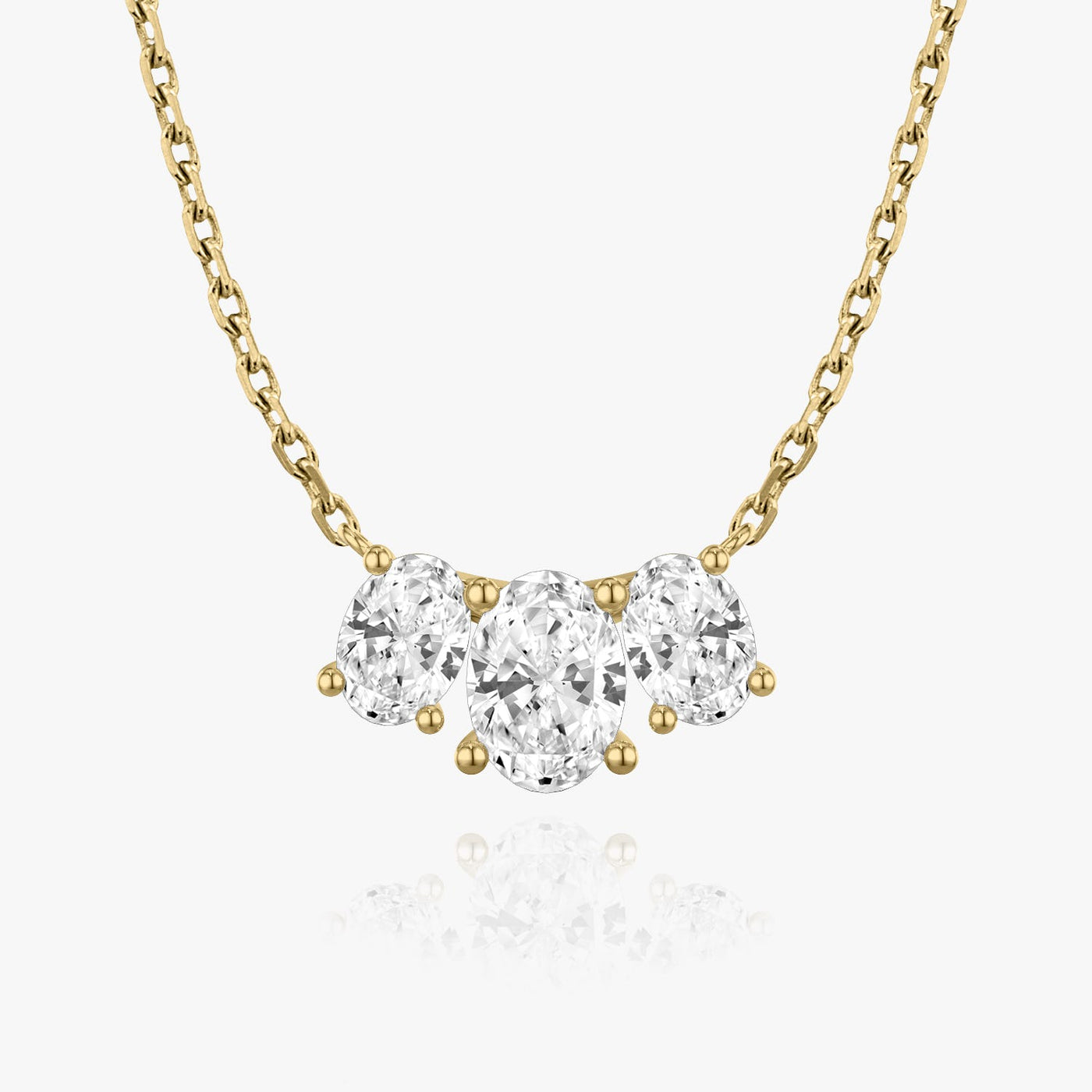 2.0 TCW Oval F/VS Lab Grown Diamond Necklace