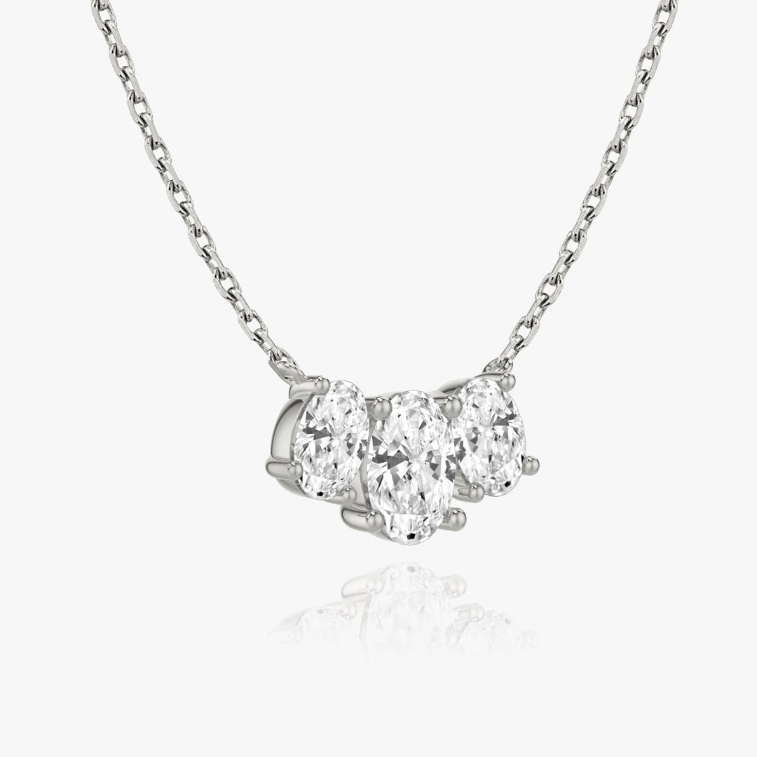 2.0 TCW Oval F/VS Lab Grown Diamond Necklace
