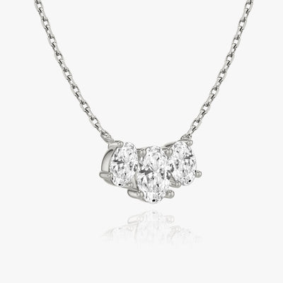 2.0 TCW Oval F/VS Lab Grown Diamond Necklace