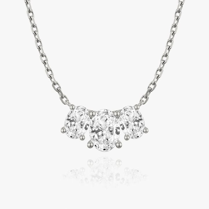 2.0 TCW Oval F/VS Lab Grown Diamond Necklace