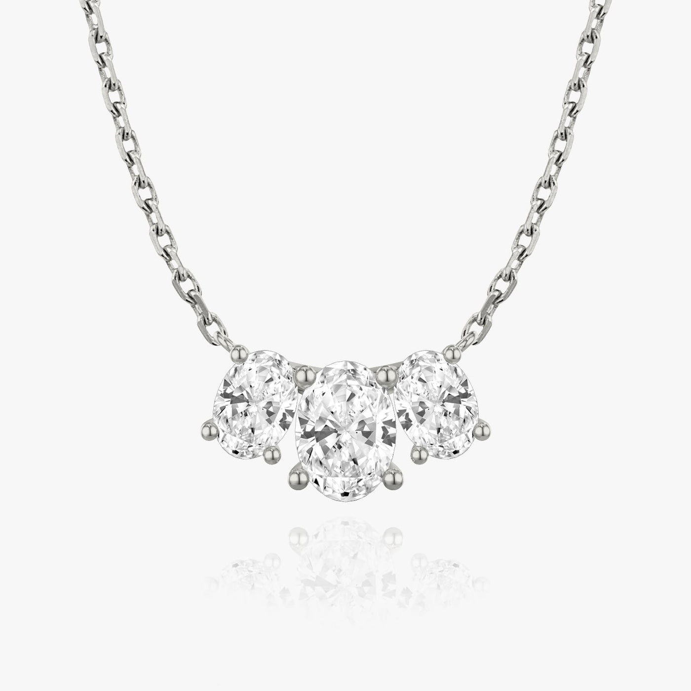 2.0 TCW Oval F/VS Lab Grown Diamond Necklace