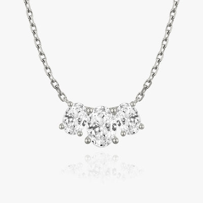 2.0 TCW Oval F/VS Lab Grown Diamond Necklace